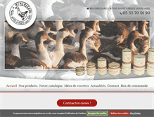 Tablet Screenshot of foie-gras-fermedebeauregard.com